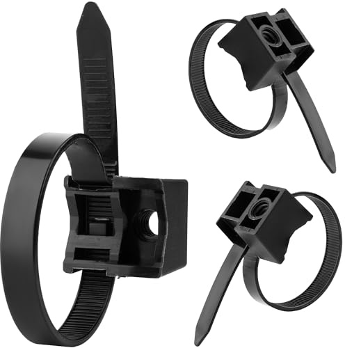 Boltza® Saddle Mount Cable Ties - Black, 7.5mm x 180mm | Durable and Versatile Cable Management Solution (100)