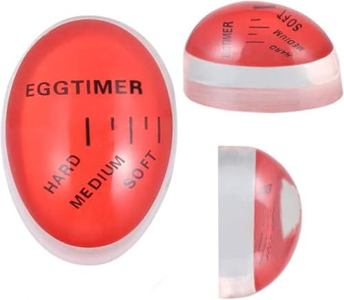 PURANEX 1 Pcs Colour Changing Egg Timer – Perfect Soft, Medium, Hard Boiled Egg Doneness Indicator – Kitchen Gadget, Heat-Resistant, Easy-to-Read, Fun & Practical Cooking Tool for Breakfast Lovers