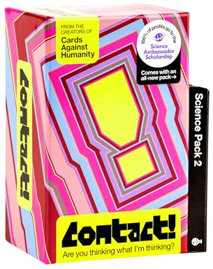 Contact! by Cards Against Humanity • A Clever Word Game For Smart People | How long can you withstand your friends' attempts to guess your word? 100% of profits fund our scholarship for women in STEM.