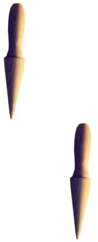 SMASOLO 2pcs Wooden Ice Cone Mold Waffle Cone Roller DIY Baking Tool for Ice Cream Cake Decorations Kitchen Utensil