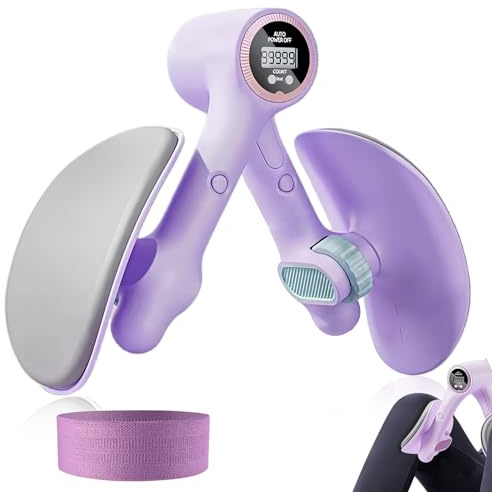 Attrezzo Interno Coscia, Allenatore per Muscoli, Allenatore per Pavimento Pelvico, Hip Trainer, Conteggio Automatico, Rotazione a 360 Gradi per Gambe, Fianchi, Schiena, per Palestra in Casa Yoga