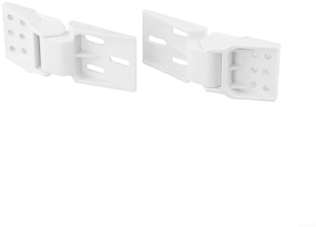 FACULX Lot de charnières de porte pliables en plastique à 6 trous, pièces de rechange pour coffre, congélateur, boîte de rangement avec plage d'ouverture réglable de 95 à 110 degrés