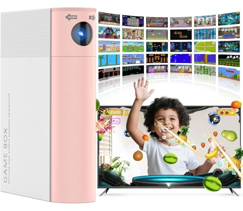 MIAROZ AR Motion Gaming Console for Kids: Plug & Play TV Video Game System for Indoor Physical Play Interactive Family Fun Best Gift for Game Nights Parties Playtime and Playdates (Pink/White a)