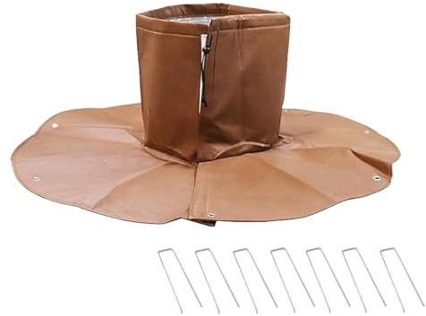 Wzzy Gurden Winterschutz für Palmen Wurzel, Palmenwurzelschutz, Winter-Palmenwurzelschut Frostschutz für Äste und Stangen, Winterschutz für Pflanzen, Wiederverwendbar, Ø 100cm Braun