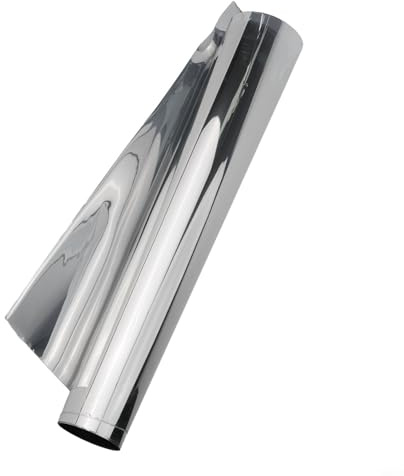 Niceminiwall Pellicola per specchio per la privacy della finestra, 50 cm x 200 cm, riflettente solare, isolamento termico, adesivo in vetro PET, adesivo statico non per la privacy diurna, energia di