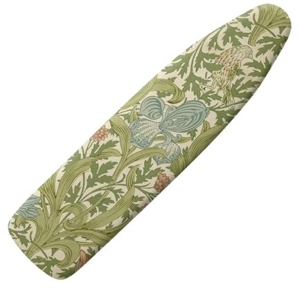 Drnuikhe William Morris Prints Ironing Board Covers,Elastic Edge 3 Bottom Nylon Buckle Straps, Stain Resistant & Resistant Scorch, Easy to Installation Fasteners Decor Size-XL 14 x 45