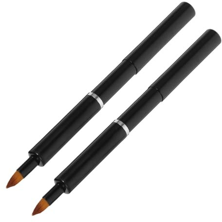 Healvian 2-Pack Lip Brush Lip Gloss Applicator Set for Lipstick Makeup Brush and Concealer Portable Makeup Tool for Travel Precise Application Reusable