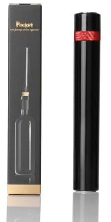 SUIOPPYUW Lipstick Style Air Pump Corkscrew Compact and Portable Opener with Glossy Finish Air Pressure Red Wine Opener Exquisite Pump Wine Corkscrew Cork Cork Ejector, red