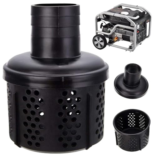 Crépine de tuyau d'aspiration, 3 filtres de tuyau d'eau en maille noire en plastique, crépine drainage des eaux sales écologique, pour pompe, piscine, étang, jardin