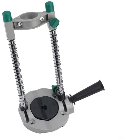Adjustable Electric Drill Stand with Drill Guide Holder for Woodworking, Vertical Horizontal Angled Drilling Fixture, Multifunctional Drill Press Compatible with Round Pipe and