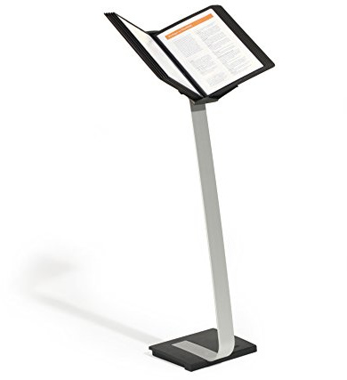 Durable 591001 Sherpa Stand Pro Support Sur Pied 10 Pochettes pour Consultation Et Présentation Documents A4 Orientation Portrait - Paysage Noir
