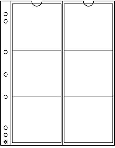 Leuchtturm 330456 Coin Sleeves Numis 55, 6 compartments for coins up to 55 mm in diameter - pack of 5
