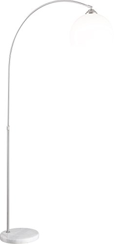Globo Stehleuchte nickel-matt Sockel Marmor, exklusiv E27, 40 W, L: 202 cm; B: 30 cm; H: 203 cm 58227