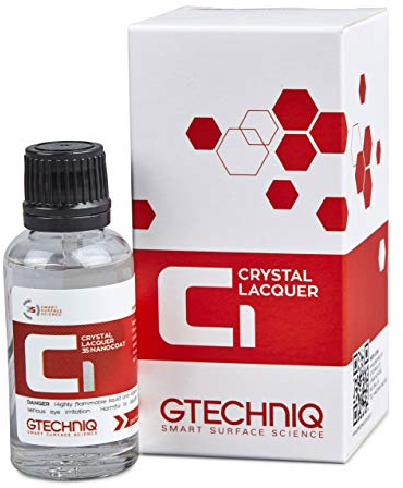 Gtechniq C1 Crystal Lacquer Ceramic Coating for Cars, 30ml | High Shine Crystal Clear Finish, Prevents Minor Scratching, Easy to Apply, Ideal for Matt Paint Finishes, Up to 5 Years Durability