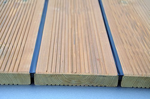 Gartenwelt Riegelsberger TERRAPROTECT Terrassenfugenband 50 m SCHWARZ Fugenband für Terrassendielen für Fugenabstand von 6,0-7,5 mm MADE IN GERMANY