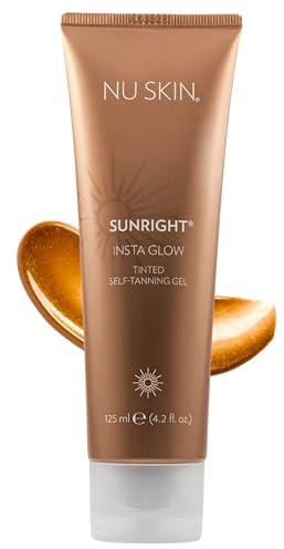 Nu Skin Sunright Insta Glow Self Tanner Gel | Natural Summer Tan for Face & Body | Beauty & Skin Care | Vitamin E & Avocado Oil | Natural Body Bronzer with DHA & Amino Acids | 4.2 oz | 1 Pack