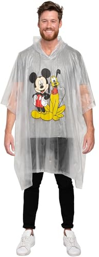 Disney Mickey Mouse Pluto Rain Poncho Adult Hoodie Print