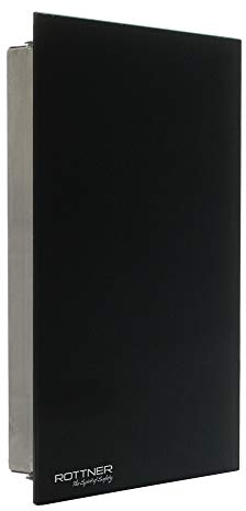 Rottner Schlüsselschrank Key Glass Black, Magnetverschluss, Schwarz, BxH 20x30 cm, 8 Haken, Befestigungsmaterial inkl.