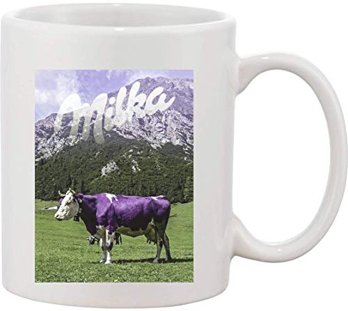 Milka Mug en céramique Motif vache violette dans les alpes