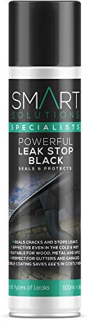 Smart Solutions Leak Sealant Spray BLACK (Pack of 1) 500 ML- Roof Leak Repair Spray, Waterproof Sealant Spray- Instant Seal, No Need To Call Expensive Tradesman.