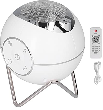 EVTSCAN Star Projector Lamp, Projecteur d'étoile de Charge USB Projecteur de lumière LED avec Bouton Tactile Veilleuse avec Musique pour Chambre d'enfant