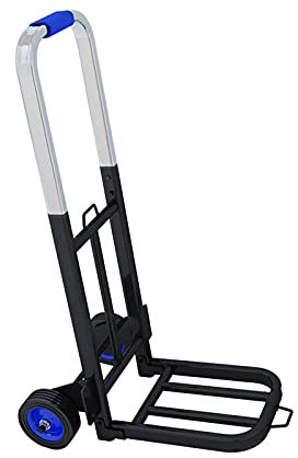 Carrelli a mano HUA Carrelli Manuali Pieghevoli, Carrello Con Ruote In Gomma Piena A 2 Ruote Per Impieghi Gravosi, Carrello Portabagagli Multifunzionale, Carico Portatile In Acciaio Da 100 Kg, Con Cor