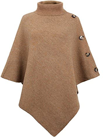 Poncho Mixto de Cachemira para Mujer Poncho de Punto con Botones Manta de Capa Bufanda de Cardigan Amiseta de Capa Chal Regalo de Ropa de Invierno