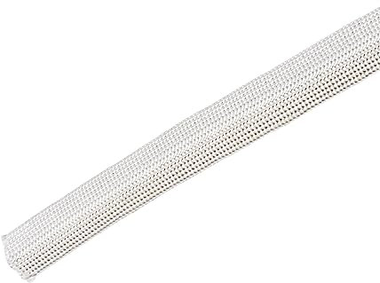 DMiotech 10mmx3.0m(9.8pi) Fibra Vetro Guaina Isolante Piccole Linee Tessuto Tubi per Filo Protezione con Resina Bianco