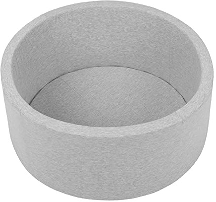 Petsona 70X30cm/SENZA Palline Piscina di Palline Colorate per Animali Tondo Piscina in Schiuma per Cani Gatti Coniglio, Fabbricato in EU, Grigio Chiaro