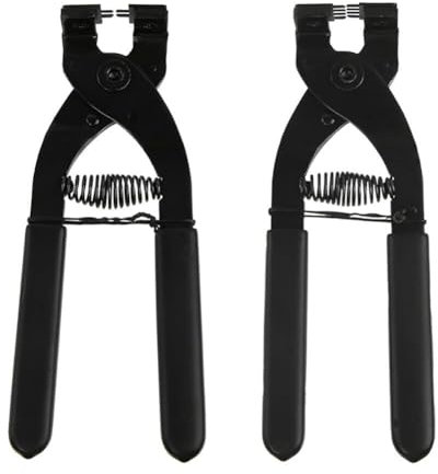 Aublinto - Pinza de corte de diamante silenciosa para bricolaje, herramienta de perforación para agujeros de costura de cuero doméstico, herramienta de punzonado de cuero no 4 mm, pinza de 2 dientes