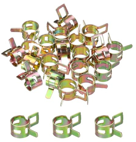 MECCANIXITY Fuel Line Hose Clips ID 10mm 3/8inch Rose Gold 20 Pack