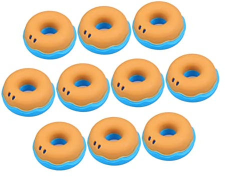 OSALADI 10pcs Blue Silicone Cable Winder Donut Earphone Organizer Cord Organizer Wire Storage Case for Headphones Portable Travel Use