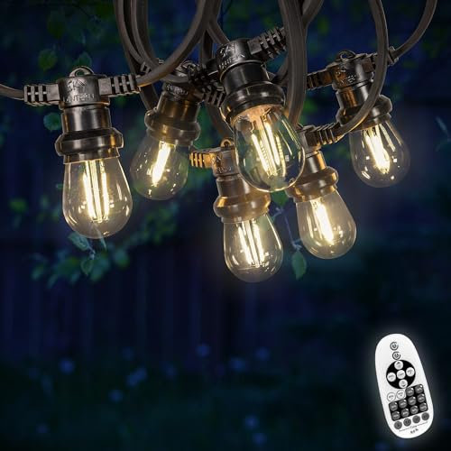 SKYLANTERN® LED Lichterkette 10m Außen warmweiß – 30 dimmbare E27 Glühbirnen – wetterfest – Romantische LED Lichterkette für Garten & Terrasse