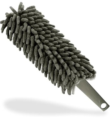 G4GADGET Microfiber Duster Grey Washable Duster for Cleaning Window Blinds, Furniture, Ceiling Fans, Computers & More