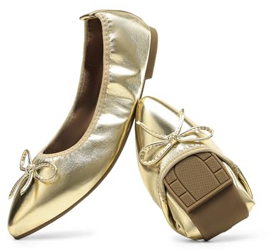 DREAM PAIRS Ballerines Femme Pliables Bout Pointu Chaussures Plates Legeres et Confortables Semelle Antiderapante Ballerines de Voyage Souples pour Bureau Travail Deplacements