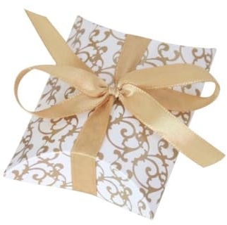 20 Stück Geschenkbox mit Schnur Hochzeit Gastgeschenk Katonage Box Pralinenschachtel Geschenkpapierschachteln Kissenschachtel Partygeschenke Box,für Hochzeit Party Geburtstagsfeier,Gold B