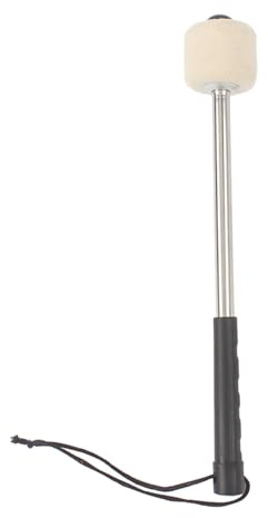Baguettes de batterie, Maillets de grosse caisse, tête en feutre, métal, 330 mm, corde de suspension, timbales de marche for adultes et enfants(1pcs)