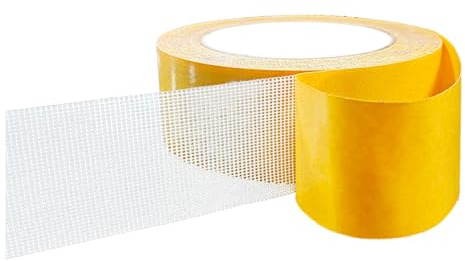 Vauki Ruban en Tissu Double Face, 3 cm x 15 m Ruban d'ourlet à Repasser pour Rideaux, Transparent Rubans en Fibre Auto-adhésif pour Tapis, Rubans de Tissu Polyvalent pour Tapis et Surfaces Texturées