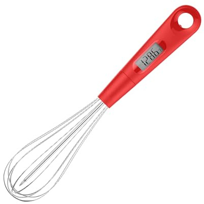 Fouet à Œufs - Testeur de Température Manuel Ustensiles de Cuisine - Sonde de Température pour la Fusion du Chocolat en Cuisine - pour Pâtisserie, Trempage, Mélange, Préparation de Repas,