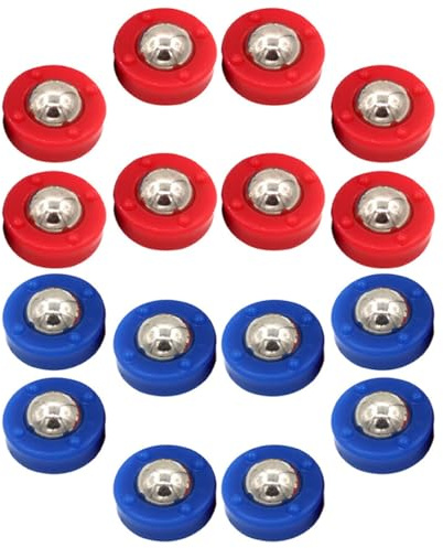 Angoily 32 Discos de Repuesto para Mini Tejo de Mesa Accesorios de Juego de Tejo 32 Piezas (Azul y Rojo, 16 Cada Uno) Material Duradero para Juegos en Interiores y Exteriores Equipo