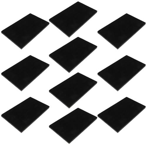 Inserto de Esponja para Joyero 36 Ranuras, Bandeja Organizadora para Anillos y Pendientes, Almohadilla Acolchada Negra, 10 Piezas, Adecuado para Almacenamiento y Exhibición
