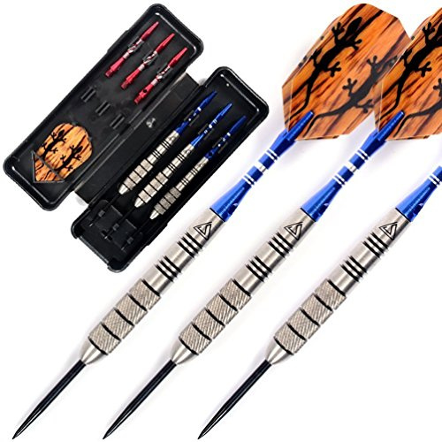 CUESOUL 95% Tungsten 26 Grams Tungsten Steel Tip Darts Set -26 Grams Tungsten Barrel