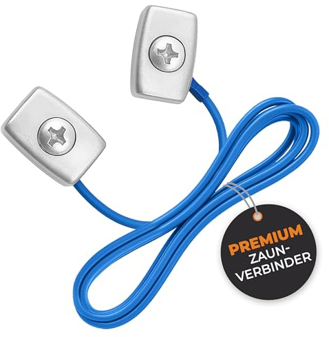 Ellofence Weidezaun Verbinder | Zuanverbinder für Weidezaunseil | Verbindungskabel mit Edelstahlkontakt für zuverlässigen Stromfluss im Elektrozaun | Für Reparaturen und Zaunerweiterungen