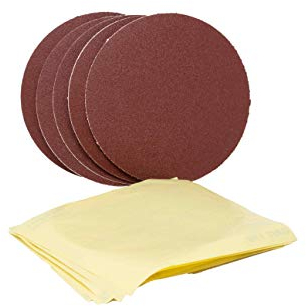 Sanding Discs Self-Adhesive Sandpaper Pack of 30 Diameter 125 mm 10x K80 + 10x K150 + 10x K240 + Storage Film