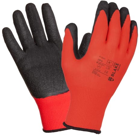 3Kamido JOHN BLAKE Gants de travail avec revêtement latex - Gants de montage solides antidérapants, jardin, réparation, industrie automobile, service automobile (12 Paires, 11 XXL)