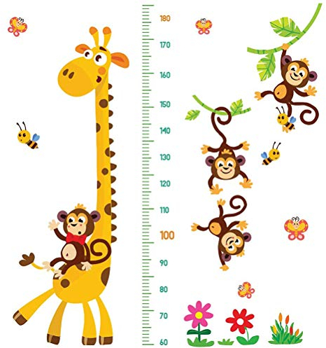Surenhap Cartoon Wandaufkleber Messlatte Kind Wandtattoo (bis zu 180cm)