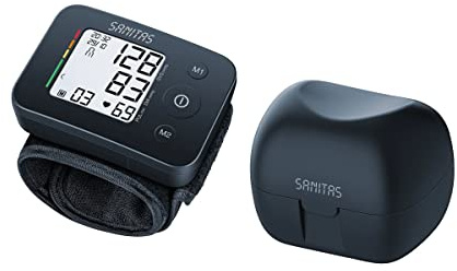 SANITAS Digitale Handgelenk Blutdruckmessgerät SBC 30 Vollautomatische oszillometrische Blutdruck und Pulsmessung am Handgelenk