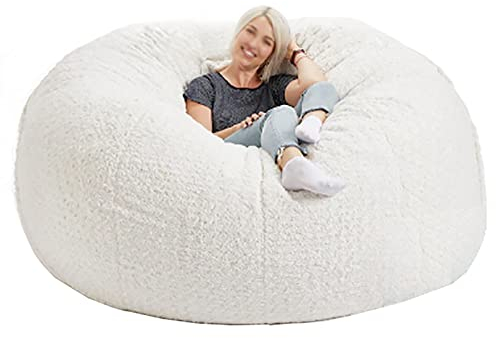 Dingliang Sitzsack, Riesen Pelz Sitzsack Sofa Stuhl Wohnzimmer-Sessel mit Memory-Foam-Füllung für Kinder, Erwachsene, Paare (Nur Abdeckung, kein Füllstoff)