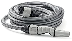 G.F. SRL, AQUAGO Easy 15, Kit d'irrigation avec Tuyau Extensible jusqu'à 15 m, réparable, avec Accessoires, pour l'irrigation de potagers, Fleurs, Plantes et Jardins.