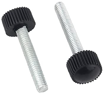 MOOPW M4 x 25mm 20 Stk Runder Kopf Rändelschrauben Kohlenstoffstahl Einstellbar Knopf Handhaben Klemmung Schrauben Plastik Griff Maschine Klemmgriff